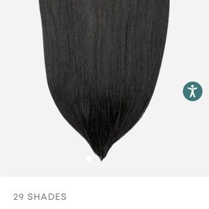 Sleek Black Straight Hair Extension